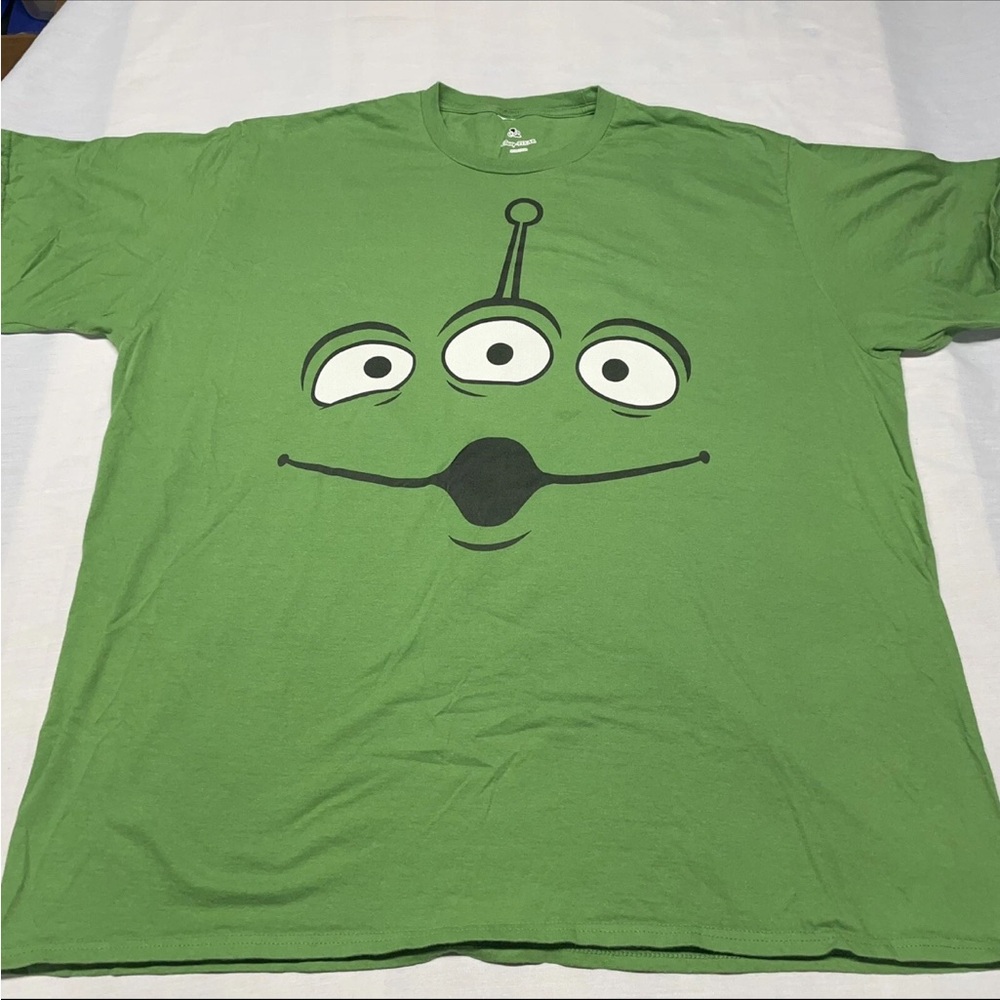 Disney Pixar NWOT Toy Story Alien Face Halloween Grass Green T-Shirt Size XL - Picture 2 of 3